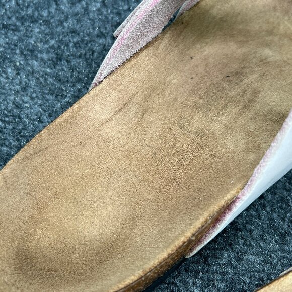 Birkenstock Mayari Sandals Women's Size 10 Faded Pink Leather Buckle Flip Flops - Picture 13 of 13